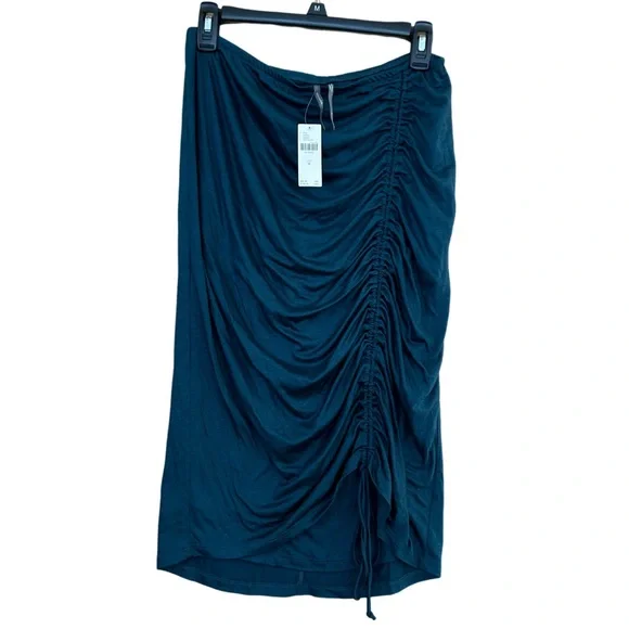 (23)🌷New Anthropologie Ruched Spring/ Summer Midi Skirt🌷 - Picture 4 of 7